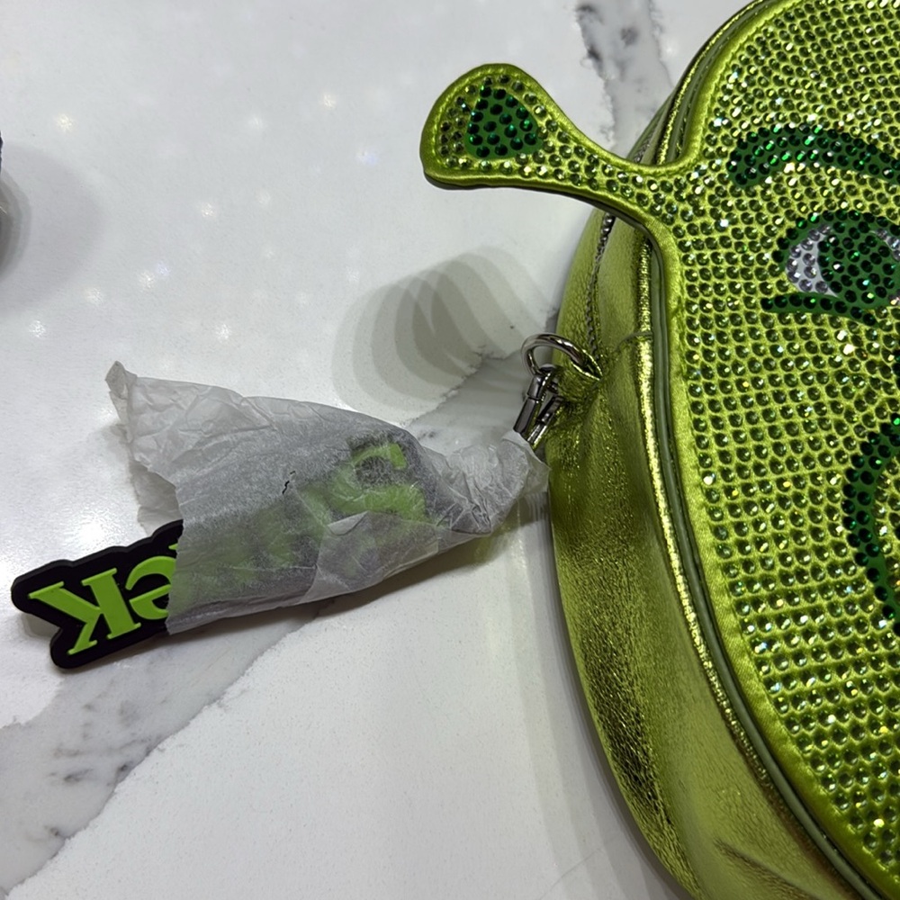 Green Rhinestone Shrek Face Crossbody Bag NEW BBOX4 - Picture 11 of 11